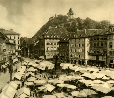 Praça Principal, Graz, Estíria, Áustria, c1935. de Unbekannt