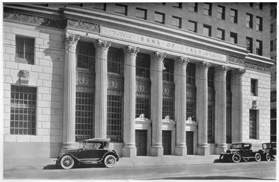 Entrada principal do Banco da Itália, Los Angeles, Califórnia, 1924 de Unbekannt