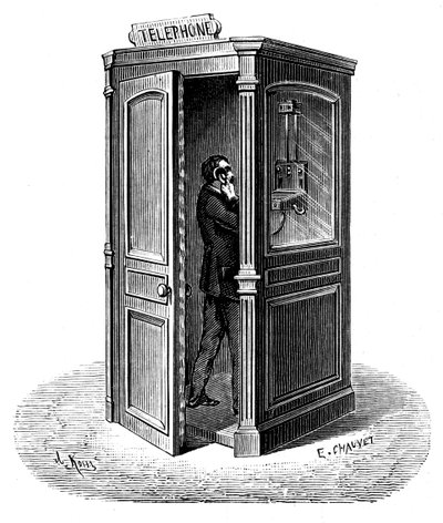 Fazendo uma ligação a partir de uma caixa telefônica, 1888 de Unbekannt