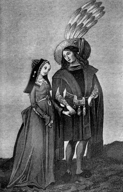 Traje masculino e feminino, do final do século XV ao início do século XVI, 1910 de Unbekannt