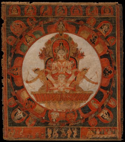 Mandala de Chandra, deus da lua, final do século XIV ao início do século XV. de Unbekannt