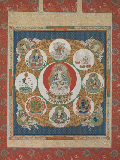 Mandala da Roda Dourada de Uma Sílaba, século XVIII. de Unbekannt