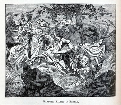 Manfred morto em batalha, 1882 de Unbekannt