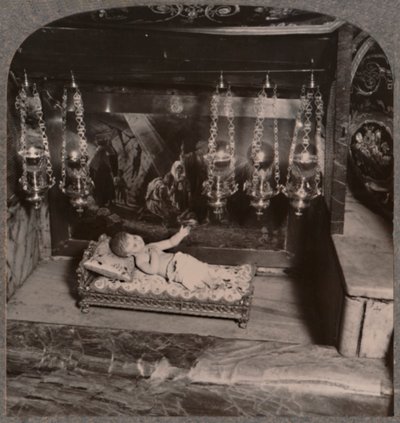 Manjedoura de Cristo, Igreja da Natividade, Belém, c1900 de Unbekannt