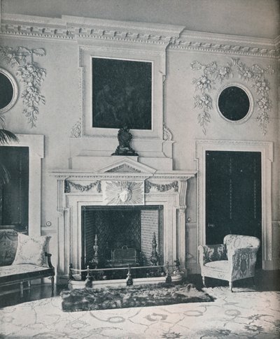 Lareira na sala de estar do estado, 1916 de Unbekannt