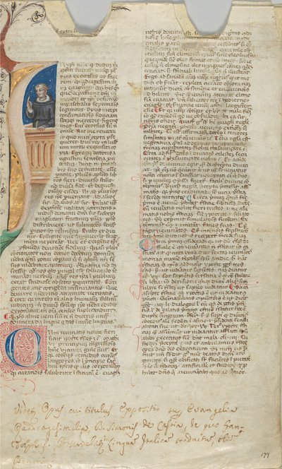 Folha de Manuscrito, século XIV. de Unbekannt