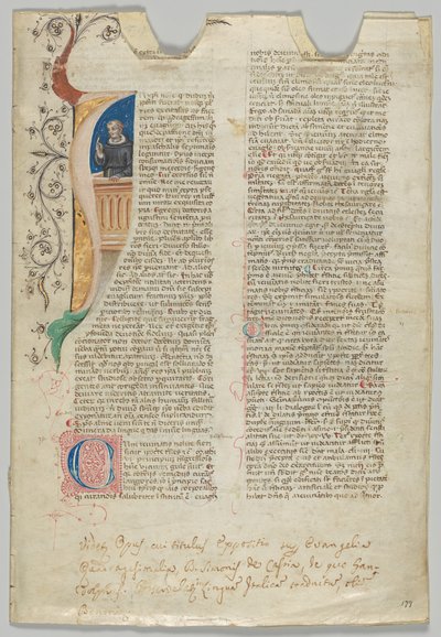 Folha Manuscrito, italiano, século XIV. de Unbekannt