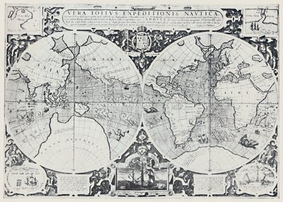 Mapa mostrando Drakes Voyage of Circumnavigation 1577-1580, 1923. de Unbekannt