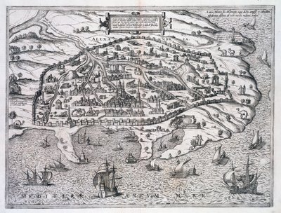 Mapa de Alexandria, Egito, c1625 de Unbekannt
