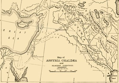 Mapa da Assíria, da Caldéia e dos países adjacentes, 1890. de Unbekannt