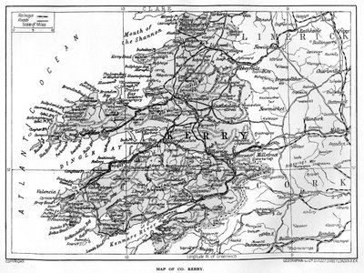 Mapa do Condado de Kerry, Irlanda, 1924-1926 de Unbekannt