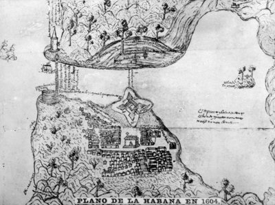 Mapa de Havana, 1608, 1920 de Unbekannt