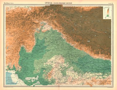 Mapa da Índia - Seção Noroeste de Unbekannt