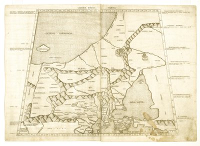 Mapa de Moscovo por Ptolemy Octava Europe Tabula de Unbekannt