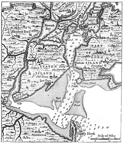 Mapa de Nova York, em meados do século XVIII, c1880 de Unbekannt