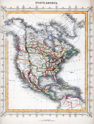Mapa da América do Norte de Unbekannt