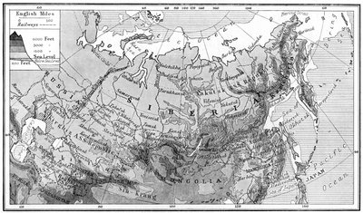 Mapa da Sibéria, c1923 de Unbekannt