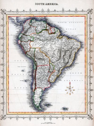 Mapa da América do Sul de Unbekannt