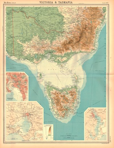 Mapa de Victoria e Tasmânia de Unbekannt