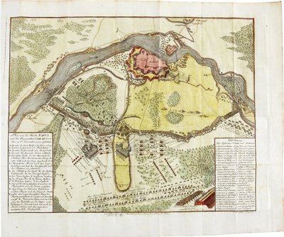 Mapa da batalha em Narva de Unbekannt