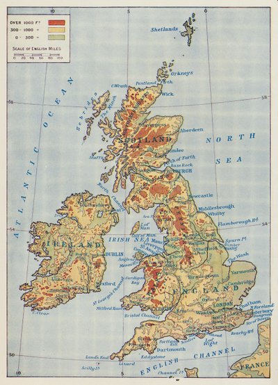 Mapa das Ilhas Britânicas, 1910 de Unbekannt
