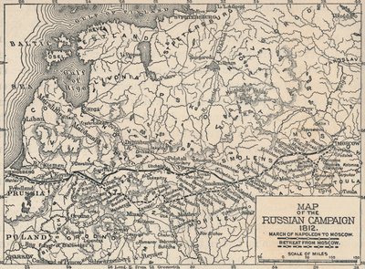 Mapa da Campanha Russa, 1812, 1896 de Unbekannt