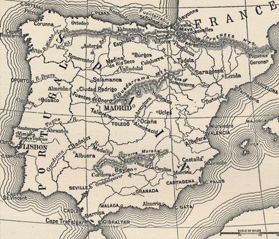 Mapa da Campanha Espanhola, c1807-1814, 1896 de Unbekannt