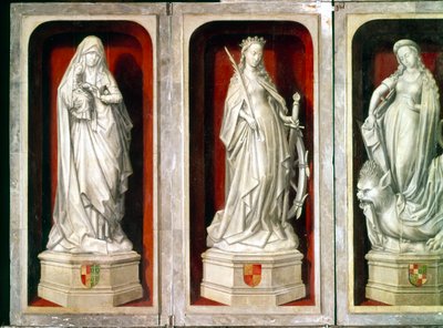 Retábulos de mármore de santos de Unbekannt