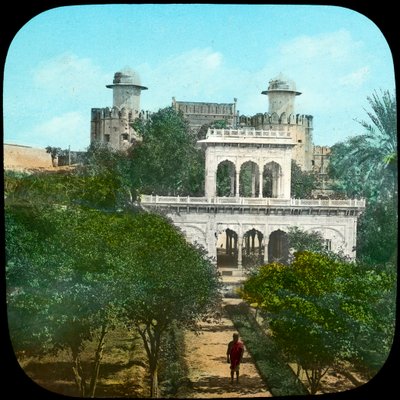 Pavilhão de mármore em Fort Gardens, Lahore, Índia, final do século XIX ou início do século XX de Unbekannt