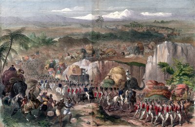 Março de tropas na Índia, 1848 de Unbekannt