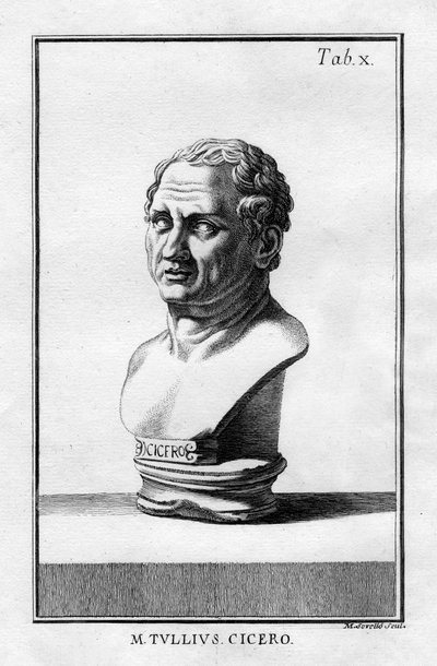 Marcus Tullius Cicero, estudioso romano, escritor e estadista do século I aC de Unbekannt