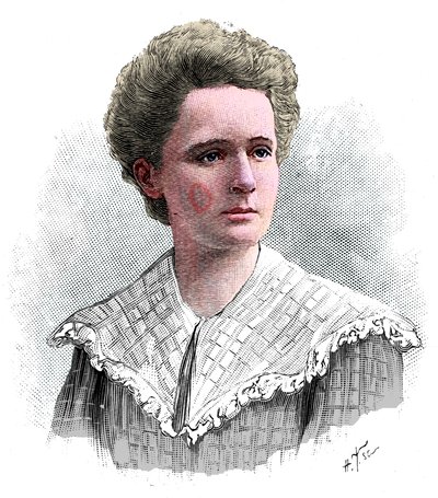 Marie Sklodowska Curie, físico francês nascido na Polônia, 1904. de Unbekannt