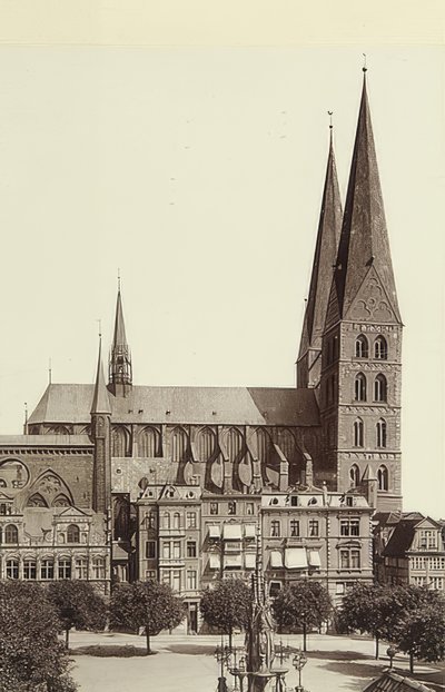 Marienkirche em Lübeck. Por volta de 1900 de Unbekannt