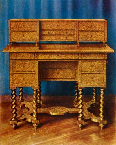 Mesa de escrita de marchetaria do rei Guilherme III, 1938. de Unbekannt