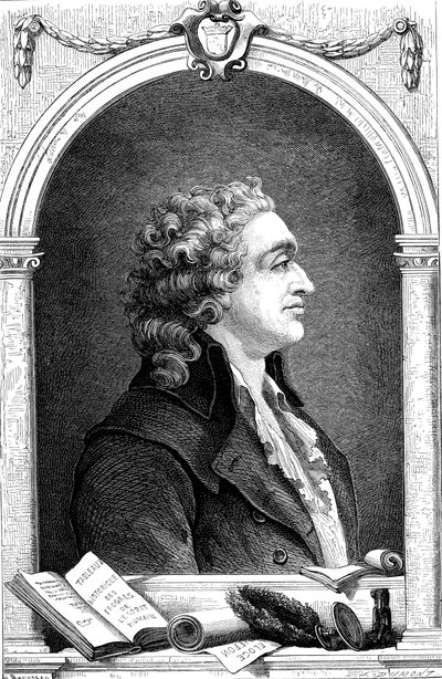 Marquês de Condorcet 1743-1798, filósofo e sociólogo do Iluminismo francês, 1874 de Unbekannt