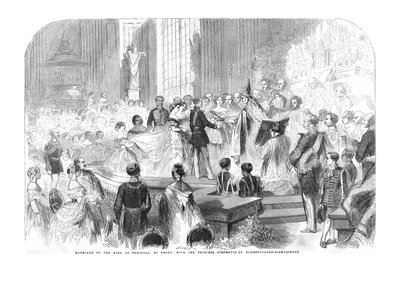 Casamento do rei de Portugal, por procuração, com a princesa Stephanie, 1858 de Unbekannt