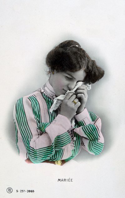 Casado, cartão francês do vintage, c1900 de Unbekannt