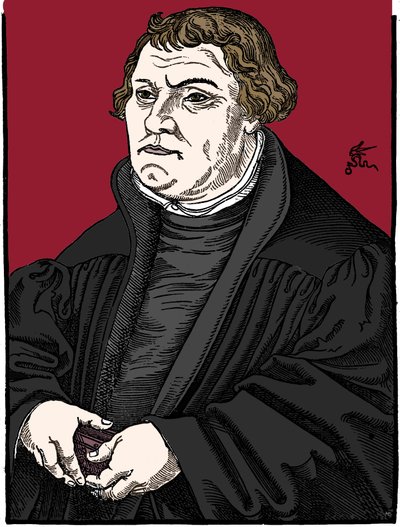 Reformador protestante alemão Martin Luther, 1546 de Unbekannt