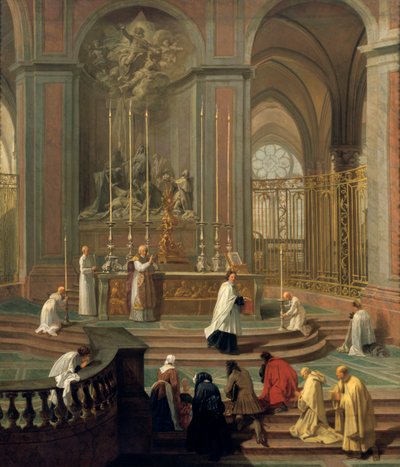 Missa proferida pelo cânon de la Porte, ou altar principal de Notre Dame, Paris, 1708-1710 de Unbekannt