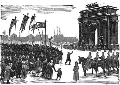 Massacre no portão de Narva em São Petersburgo, antes de 1925 de Unbekannt