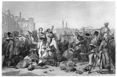 Massacre em Cawnpore, 1857, c1860 de Unbekannt