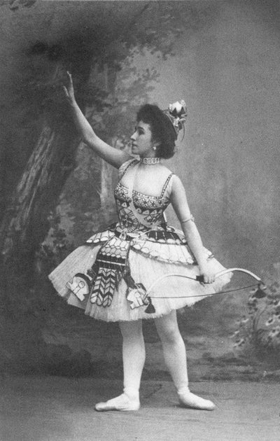 Matilda Kschessinska como princesa Aspicia no balé A Filha dos Faraós de Unbekannt