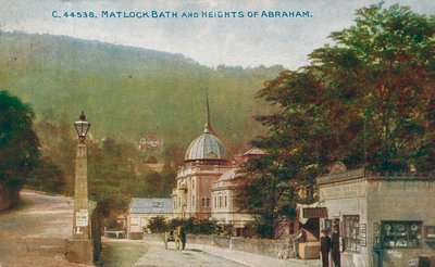 Banho de Matlock e as alturas de Abraham, Derbyshire, c1905. de Unbekannt