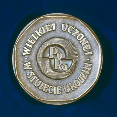Medalha comemorativa de Marie Sklodowska Curie, físico francês nascido na Polônia, 1967 de Unbekannt
