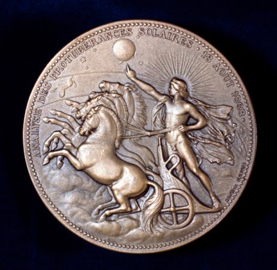Medalha comemorativa de Pierre Janssen e Norman Lockyer, astrônomos franceses e ingleses, 1868 de Unbekannt