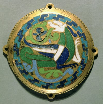 Medalhão que representa um dragão, francês, da Conques de Unbekannt