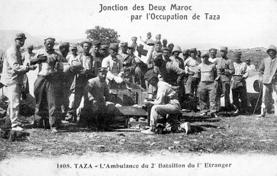 Equipe médica do 2º batalhão Legião Estrangeira Francesa, Taza, Marrocos, 1904 de Unbekannt