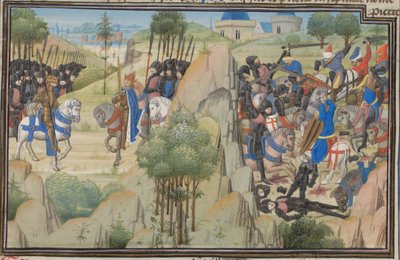 Encontro de Conrad III da Alemanha e Louis VII da França. Miniatura da História de William of Tyre, 1460s de Unbekannt