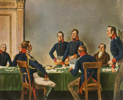 Reunião da Comissão de Reorganização em Königsberg, 9 de julho de 1807, 1936. de Unbekannt
