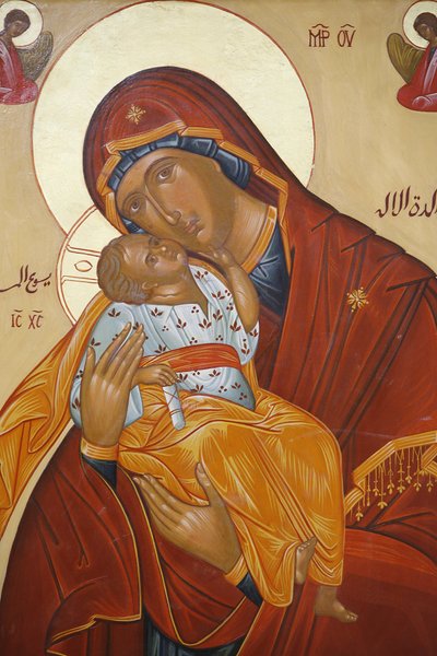 Ícone Melkite : Virgem e Criança, Nazaré, Israel de Unbekannt